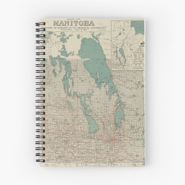 Item preview, Vintage Map of Manitoba (1915) designed and sold by BravuraMedia.