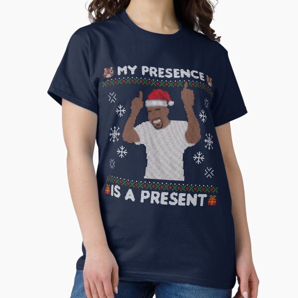 Aperçu de l'œuvre Kanye West Ye Hip Hop Rap Ugly Christmas Sweater Ma présence est un cadeau créée et vendue par hypewearco.