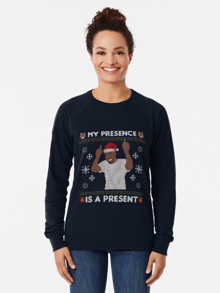 Kanye West Ye Hip Hop Rap Ugly Christmas Sweater My Presence Is A Present Lightweight Sweatshirt for Sale by hypewearco Redbubble