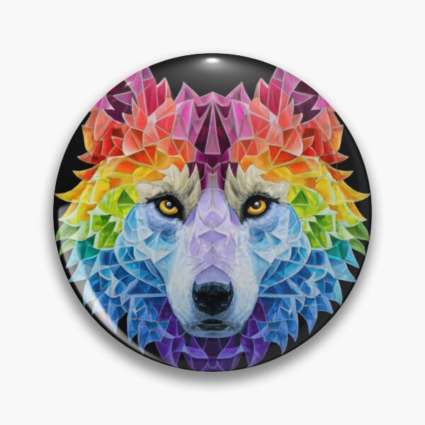 Item preview, Rainbow Crystal Wolf designed and sold by PixelRealm.