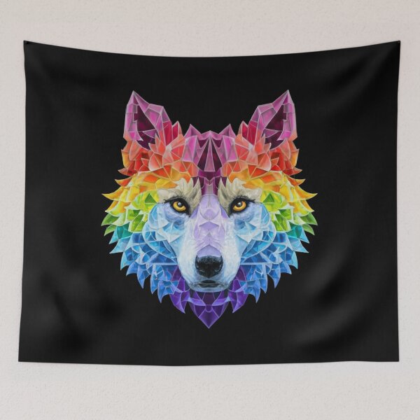 Item preview, Rainbow Crystal Wolf designed and sold by PixelRealm.