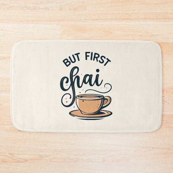 Item preview, But First Chai: A beige Mug of Bliss designed and sold by EmeraldeaArt.