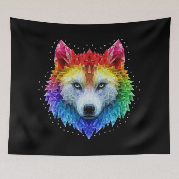 Item preview, Rainbow Crystal Wolf designed and sold by PixelRealm.