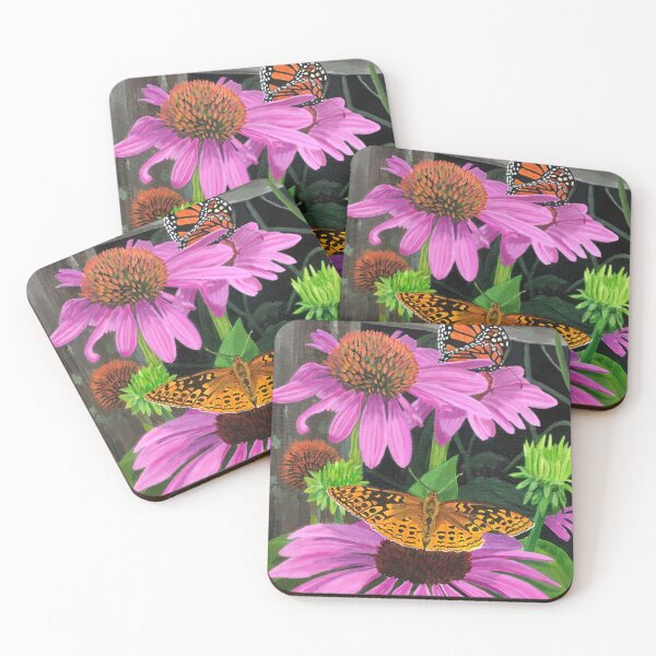 Item preview, Butterflies at that Coneflower Buffet designed and sold by JudysArtCompany.