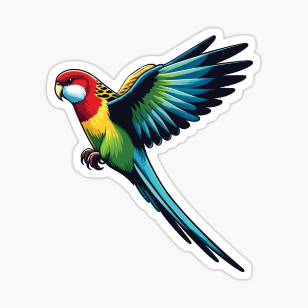 Item preview, Flying Eastern Rosella Vector Illustration designed and sold by Arterx.