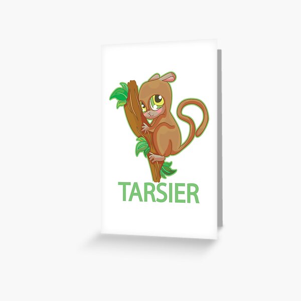 Animals of the World Shirt, Cute Tarsier Philippines Greeting Card
