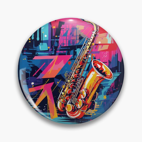 Item preview, A saxophone with pop art background designed and sold by RalNix.
