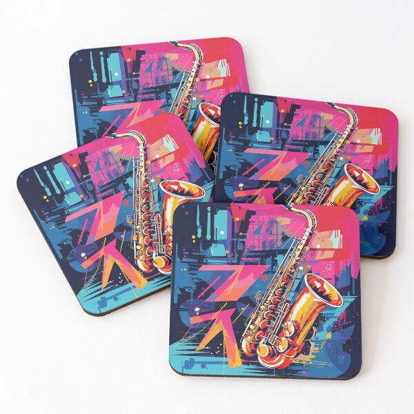 Item preview, A saxophone with pop art background designed and sold by RalNix.