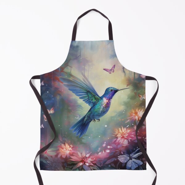 Item preview, Enchanted Hummingbird Forest Magical Butterflies Flowers designed and sold by InkwaveDesigns.