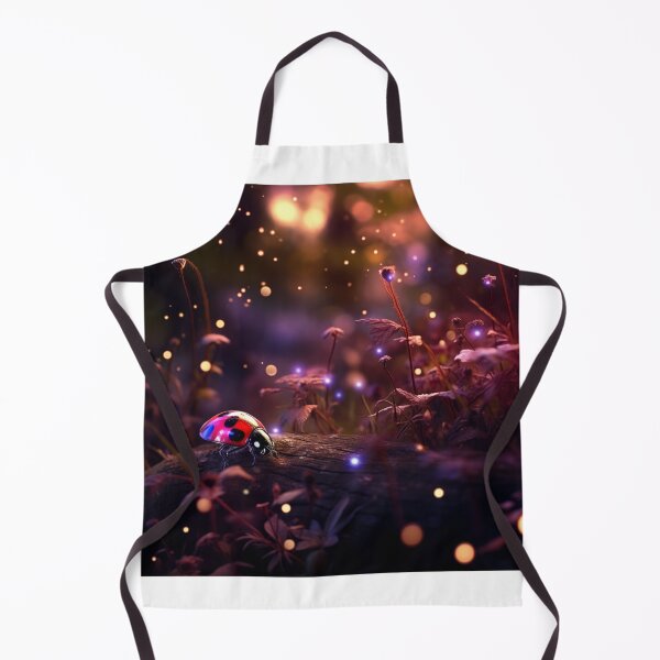 Item preview, ladybug in a mystical forest setting designed and sold by freddyaiart.