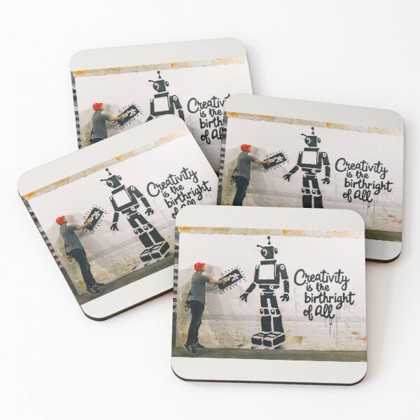 Item preview, Robot Stencil Graffiti designed and sold by Bomax121.