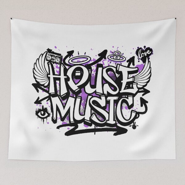Item preview, HOUSE MUSIC  - Grafitti Steez (purple/black)  designed and sold by Discothreadz.