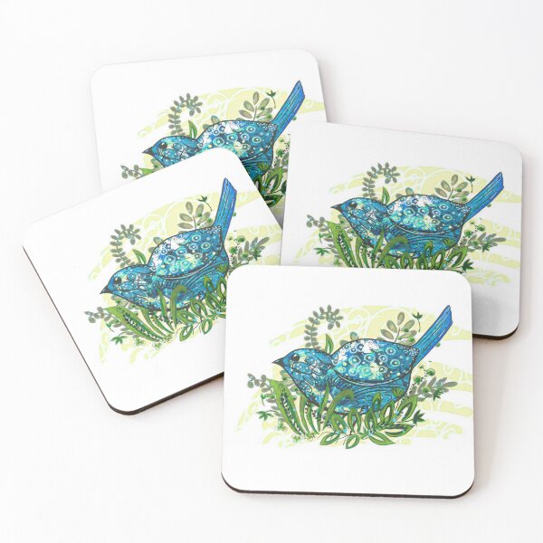 Item preview, Hidden treasures bluebird in leaves designed and sold by Tuesdayg.