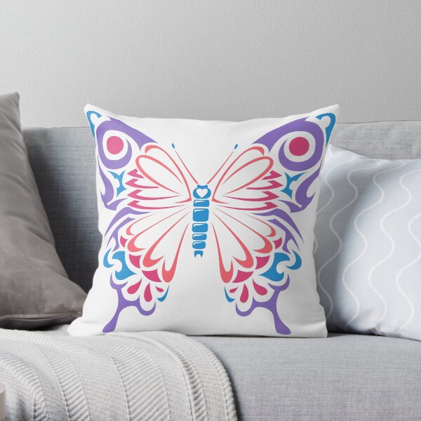 Tribal Butterfly Throw Pillow