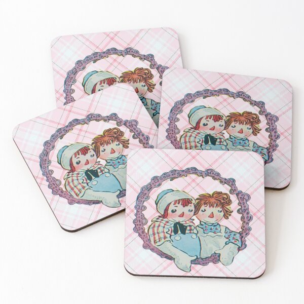 Item preview, Raggedy Ann and Andy Pink Plaid designed and sold by VistaVintage.
