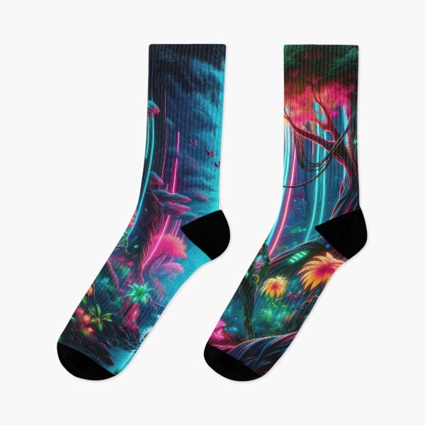 Item preview, Fusion of Nature and Futurism in Neon Lights designed and sold by Newpixelland.