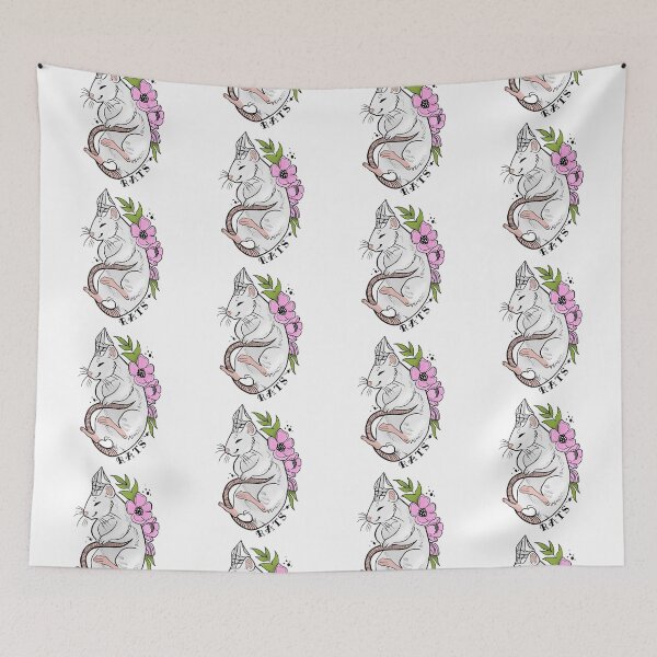 Item preview, Rats - Flower Tattoo Design designed and sold by CharlottesArtz.