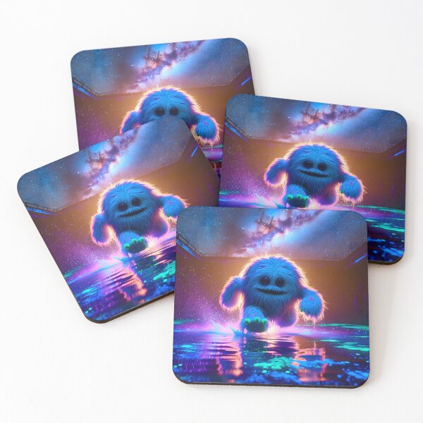Item preview, Neon Blacklight Style Fluffy Alien Leap designed and sold by Matt's Artificial Nature.
