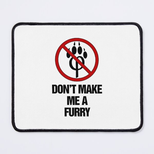 Item preview, Dont make me a furry logo antifurry sticker designed and sold by DeSaings.