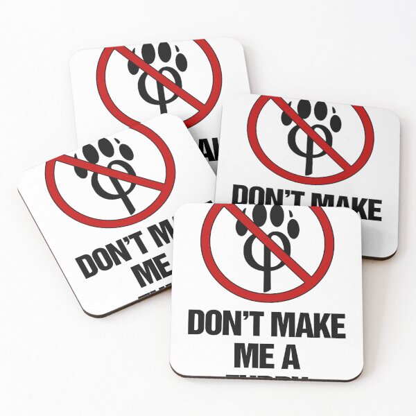 Item preview, Dont make me a furry logo antifurry sticker designed and sold by DeSaings.