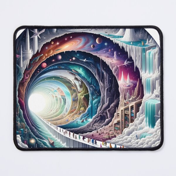 Item preview, M.C. Escher Inspired Surreal Morphing geometric designed and sold by divinedeco1925.