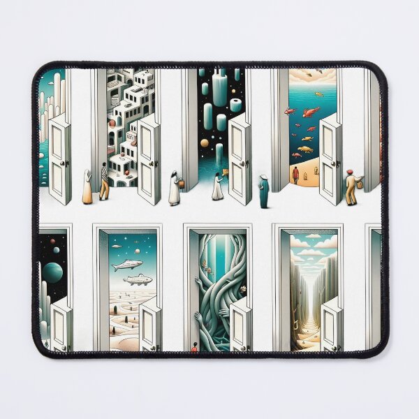 Item preview, M.C. Escher Inspired Surreal Morphing geometric designed and sold by divinedeco1925.