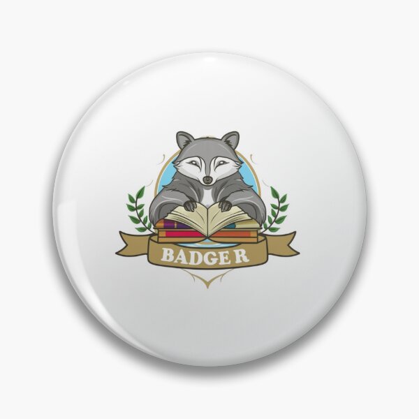 Aperçu de l'œuvre badger books animal lover Art créée et vendue par mhams  ⭐️⭐️⭐️⭐️⭐️.