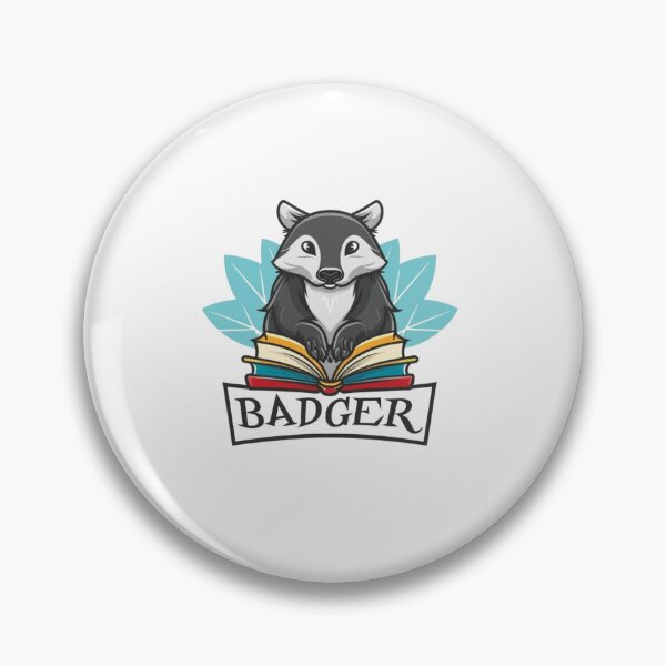 Aperçu de l'œuvre badger books animal lover Art créée et vendue par mhams  ⭐️⭐️⭐️⭐️⭐️.