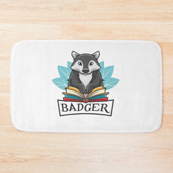 Item preview, badger books animal lover Art designed and sold by mhams  ⭐️⭐️⭐️⭐️⭐️.