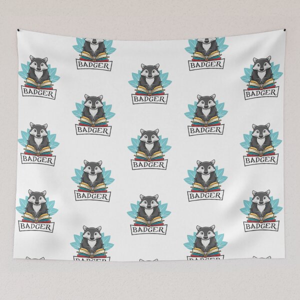 Item preview, badger books animal lover Art designed and sold by mhams  ⭐️⭐️⭐️⭐️⭐️.