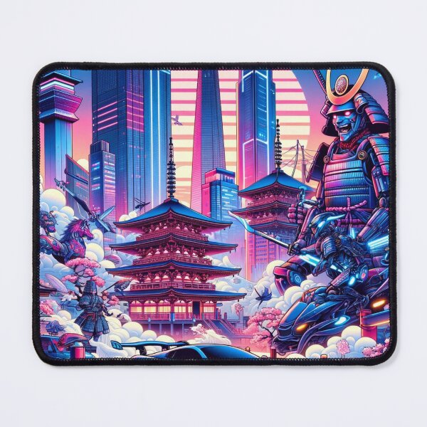 Item preview, Neo-Tokyo Reverie: Samurai Robots & Cherry Blossoms designed and sold by Art-of-AI.