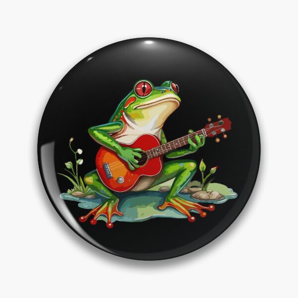 Item preview, Serenading Reggae Frog Guitarist  designed and sold by reggaeartgifts.