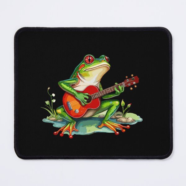 Item preview, Serenading Reggae Frog Guitarist  designed and sold by reggaeartgifts.
