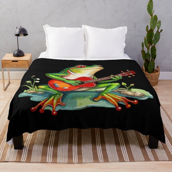 Item preview, Serenading Reggae Frog Guitarist  designed and sold by reggaeartgifts.
