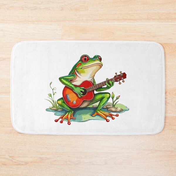 Item preview, Serenading Reggae Frog Guitarist  designed and sold by reggaeartgifts.