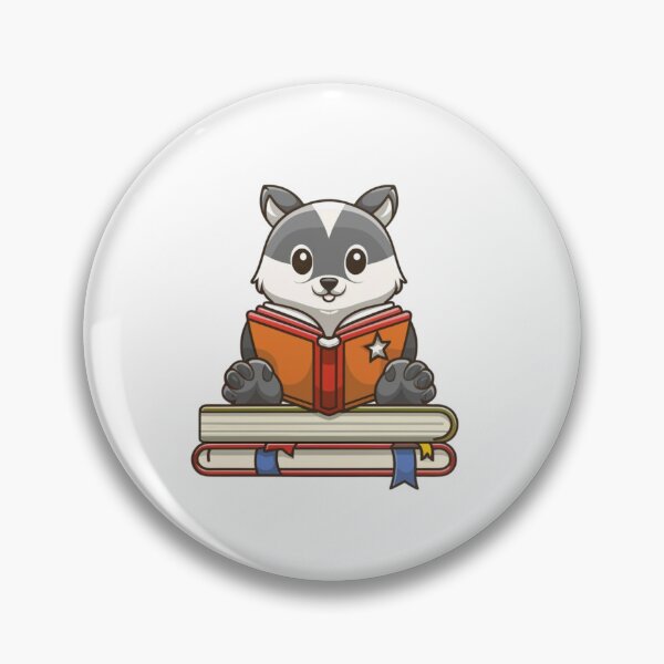 Aperçu de l'œuvre badger books animal lover Art créée et vendue par mhams  ⭐️⭐️⭐️⭐️⭐️.