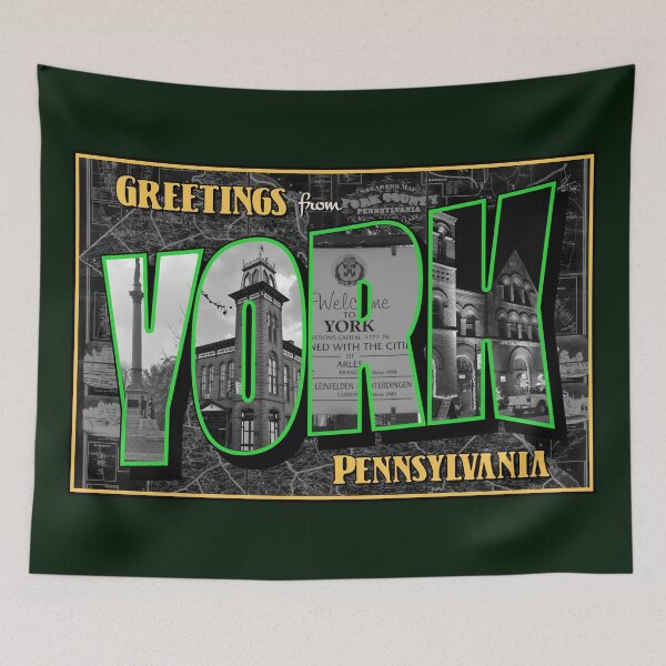 Item preview, Greetings from York Pennsylvania Vintage Styled Postcard designed and sold by CRHPOD20.