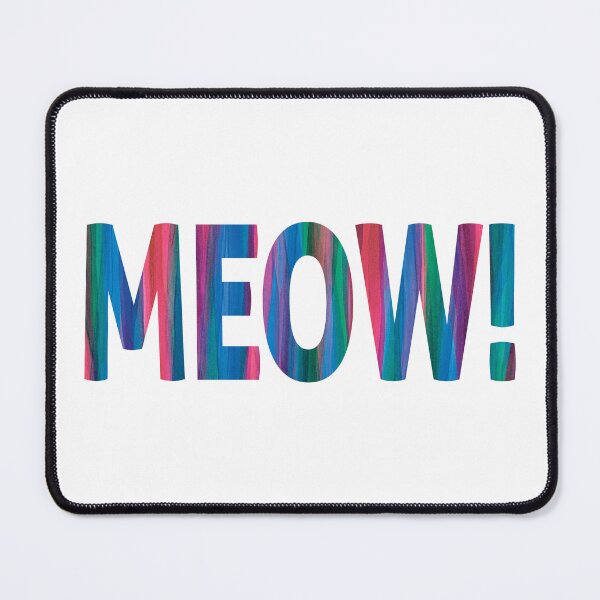 Item preview, Green Blue Pink Meow designed and sold by Alexandria Levin.