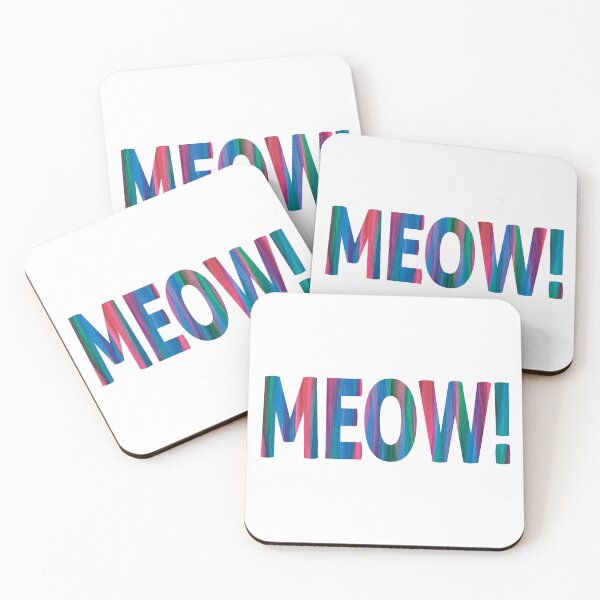 Item preview, Green Blue Pink Meow designed and sold by Alexandria Levin.