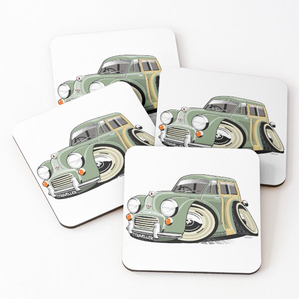 Item preview, Morris Minor Traveller caricature - green designed and sold by car2oonz.