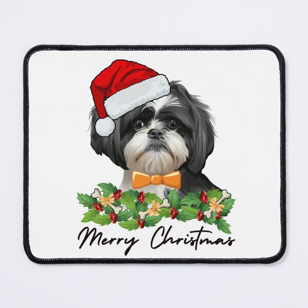Item preview, Merry Christmas Shihtuz Santa Hat designed and sold by BridgetBresser.