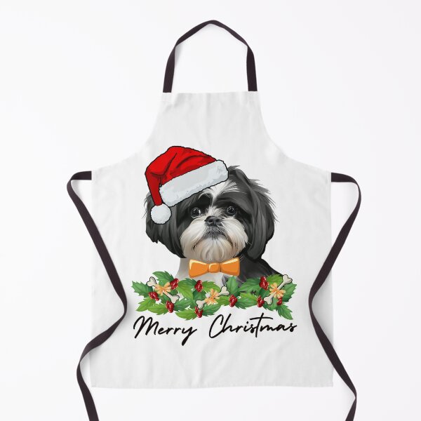 Item preview, Merry Christmas Shihtuz Santa Hat designed and sold by BridgetBresser.