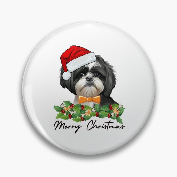 Item preview, Merry Christmas Shihtuz Santa Hat designed and sold by BridgetBresser.