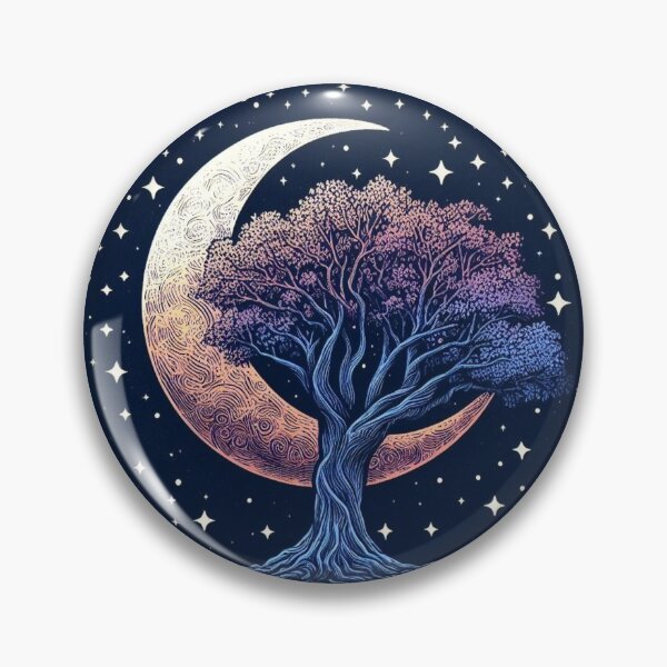 Item preview, Crescent moon and tree. designed and sold by growing-mom.