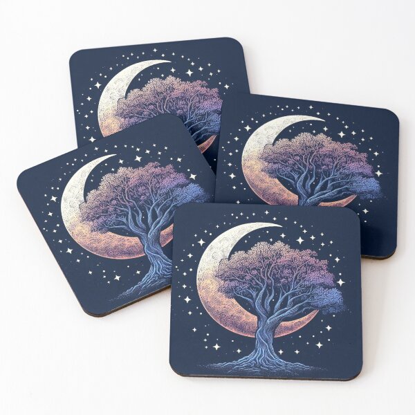 Item preview, Luna creciente y árbol. designed and sold by growing-mom.