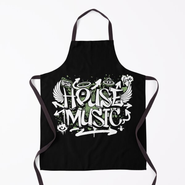 Item preview, HOUSE MUSIC - Graffiti Steez (White/army green) designed and sold by Discothreadz.