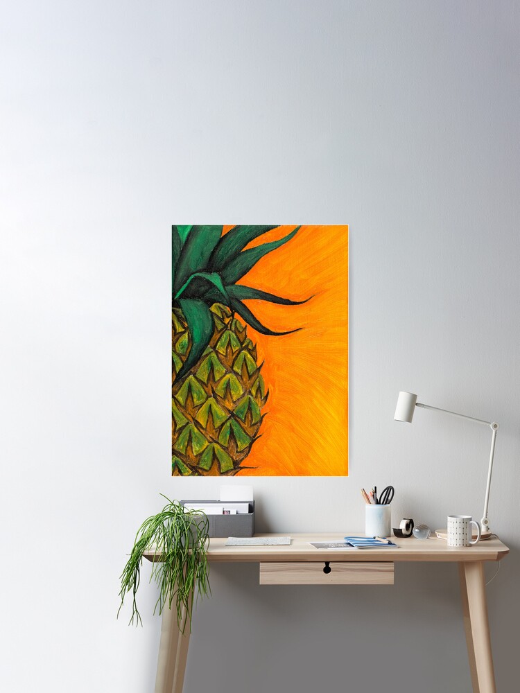 Pineapple oil painting by Bazil Zerinsky Postcard for Sale by  RedFinchDesigns