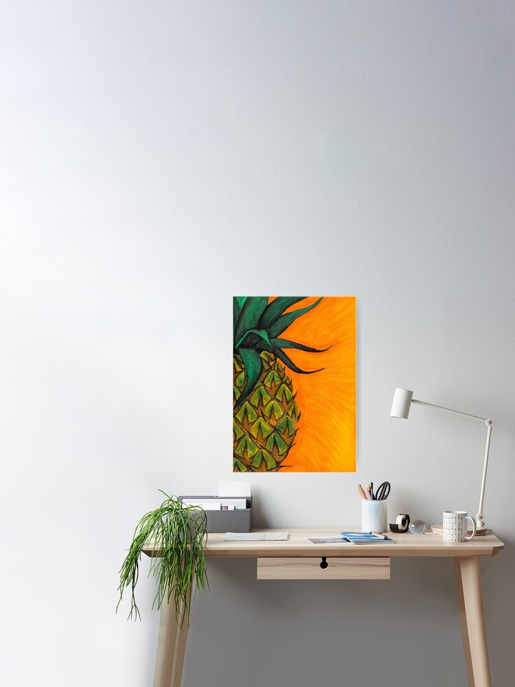 Pineapple oil painting by Bazil Zerinsky Poster for Sale by  RedFinchDesigns