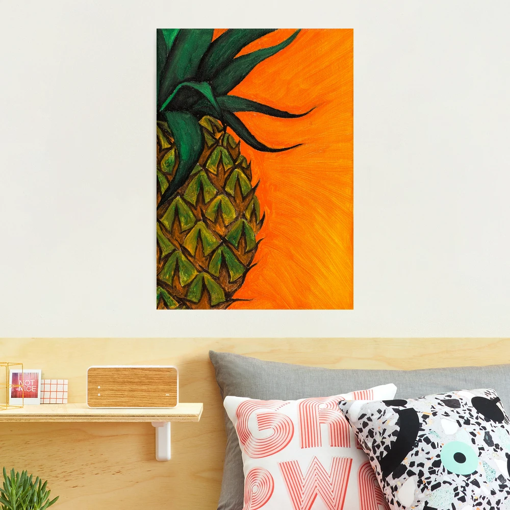 Pineapple oil painting by Bazil Zerinsky Poster for Sale by  RedFinchDesigns