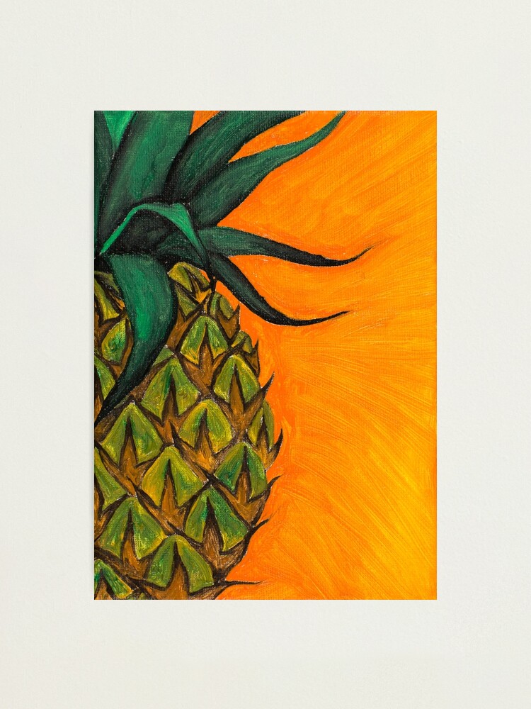 Pineapple oil painting by Bazil Zerinsky Postcard for Sale by  RedFinchDesigns